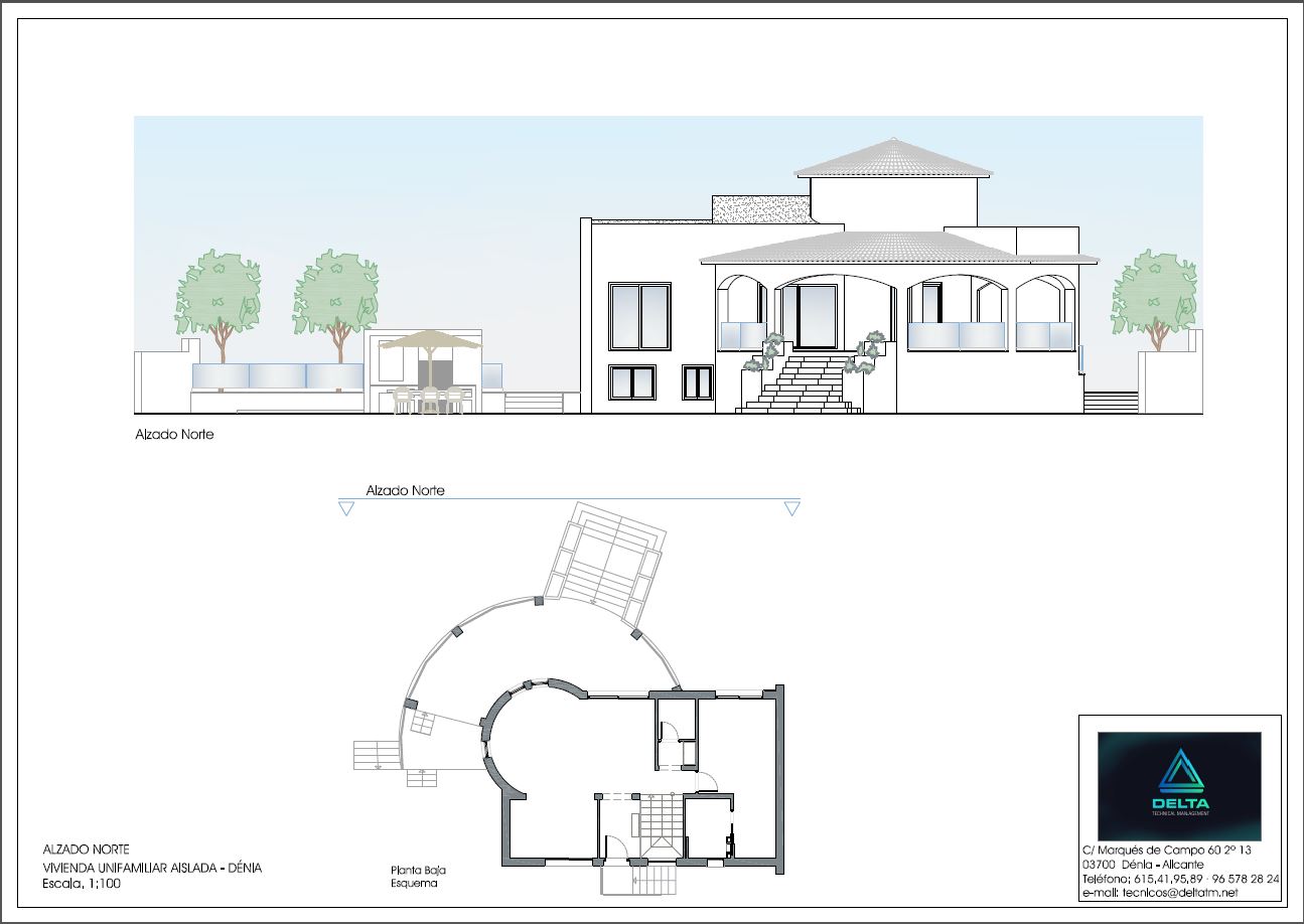 Casa Taperera · P04- ALZADO NORTE